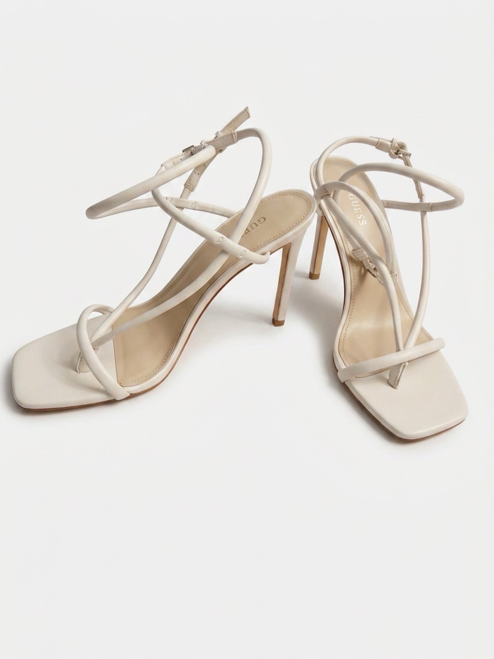 GUESS Ivory Strappy High Heel Stilettos - Size 9